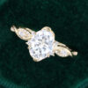 2CT Oval Cut Moissanite Promise Ring Garden Themed Engagement Ring(2)