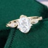 2CT Oval Cut Moissanite Promise Ring Garden Themed Engagement Ring(3)