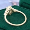Classic Cluster Long Hexagonal Cut Moissanite Engagement Ring In Matte Finish (8)