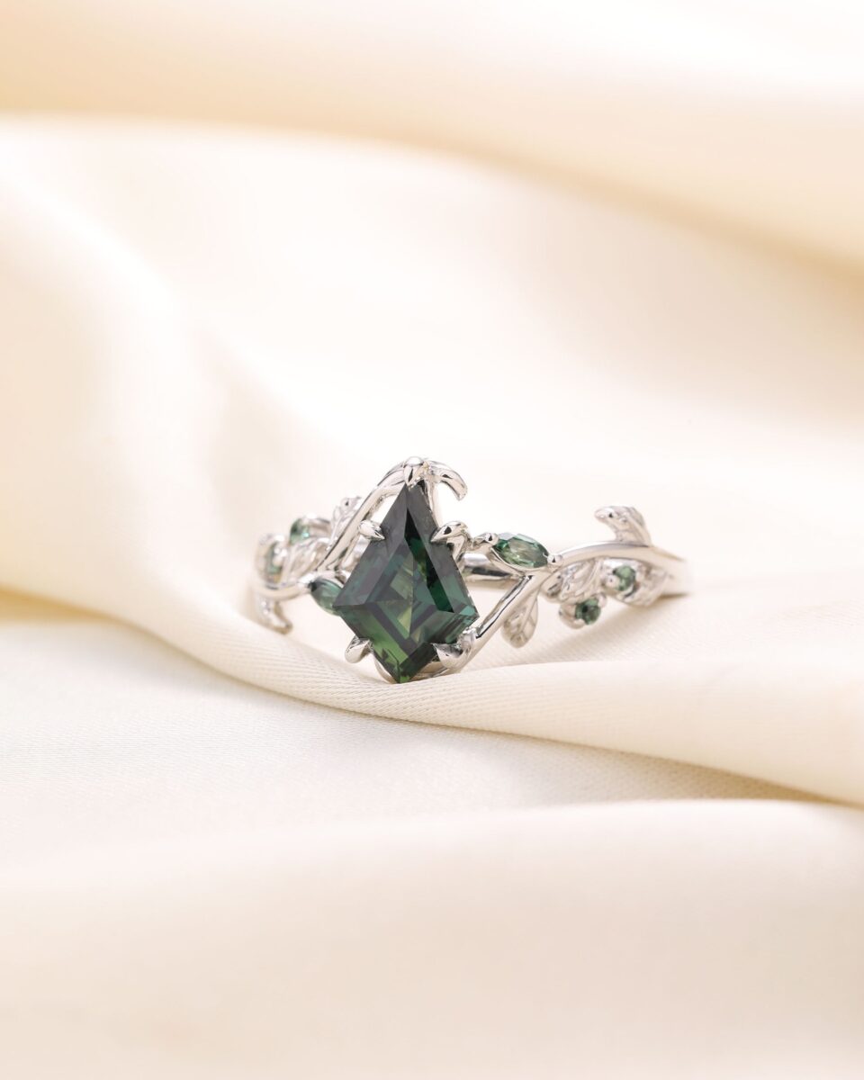nature-inspired leaf ring