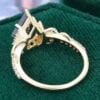 Kite Cut Salt and Pepper Engagement Ring Infinity Moissanite Accented Promise Ring (4)