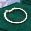 Marquise Cut Emerald Curved Wedding Band Unique Stacking Ring (5)