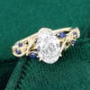 Oval Cut Lab Diamond Engagement Ring Twisted Vine Promise Ring (6)