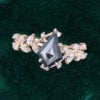 TwigGlow Kite Cut Salt And Pepper Diamond Nature Inspired Engagement Ring (6)