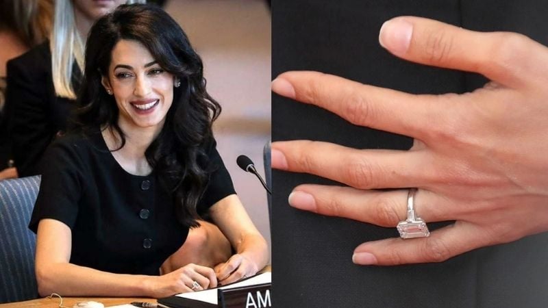 Amal Clooney engagement ring