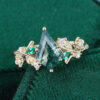 Kite Cut Moss Agate Engagement Ring Nature Themed Promise Ring (1)
