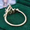 Kite Cut Moss Agate Engagement Ring Nature Themed Promise Ring (2)