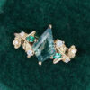 Kite Cut Moss Agate Engagement Ring Nature Themed Promise Ring (3)