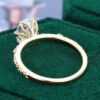 Oval Cut Lab Diamond Engagement Ring With Leaf Engraved Band (2)