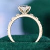 Oval Cut Lab Diamond Engagement Ring With Leaf Engraved Band (4)