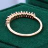 Alternating Baguette Amethyst & Round Moissanite Half Eternity Wedding Band (4)