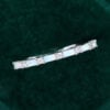 Alternating Baguette Opal & Round Moissanite Wedding Band Half Eternity Stacking Ring (6)