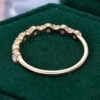 Alternating Natural Opal & Diamond Wedding Band Half Eternity Matching Ring (6)