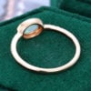 East-West Oval Cut Natural Opal Engagement Ring With Half Eternity Pavé Band (2)