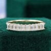 Emerald Cut Moissanite Wedding Band Stacking Anniversary Ring (1)