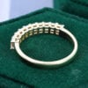 Emerald Cut Moissanite Wedding Band Stacking Anniversary Ring (6)