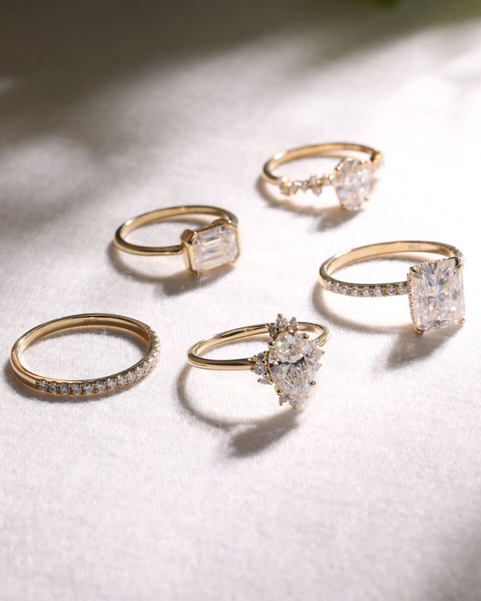 Lab grown diamond rings