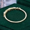 Leaning Natural Opal Cluster Wedding Band Half Eternity Matching Ring (6)