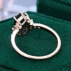 Long Hexagon Cut Gray Moissanite Engagement Ring With Baguette & Round Accents (1)