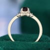 Marquise Cut Garnet Engagement Ring Lily Filigree Halo Promise Ring (2)