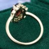 Marquise Cut Garnet Engagement Ring Lily Filigree Halo Promise Ring (5)