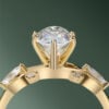 Marquise Cut Moissanite Bridal Ring Set Engagement Ring