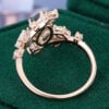 Marquise Cut Moss Agate Engagement Ring With Unique Bypass Shank (2)