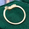 Natural Opal Curved Wedding Band Stacking Anniversary Ring (1)
