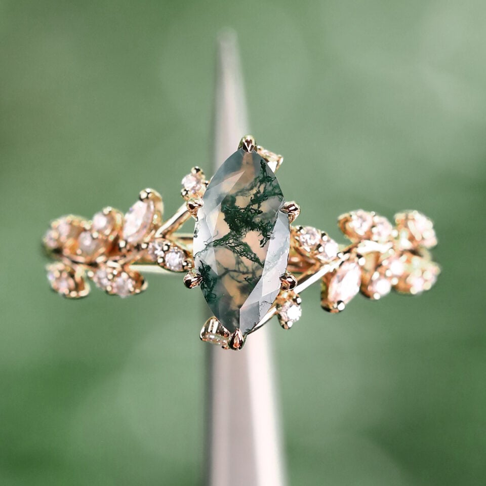 Nature inspired engagement rings twigglow
