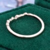 Nature Inspired Solid Curved Wedding Band Stacking Ring (2)