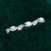 Nature Inspired Wavy Marquise Natural Opal Wedding Band Half Eternity Leaf Ring (2)
