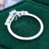 Oval Cut Aquamarine Dainty Engagement Ring With Trio Side Stones (7)