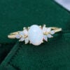 Oval Cut Natural Opal Engagement Ring With Marquise Opal Accents (5)