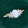 Oval Cut Natural Opal Engagement Ring With Marquise Opal Accents (7)