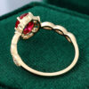Oval Cut Ruby Engagement Ring Vintage Inspired Promise Ring (2)