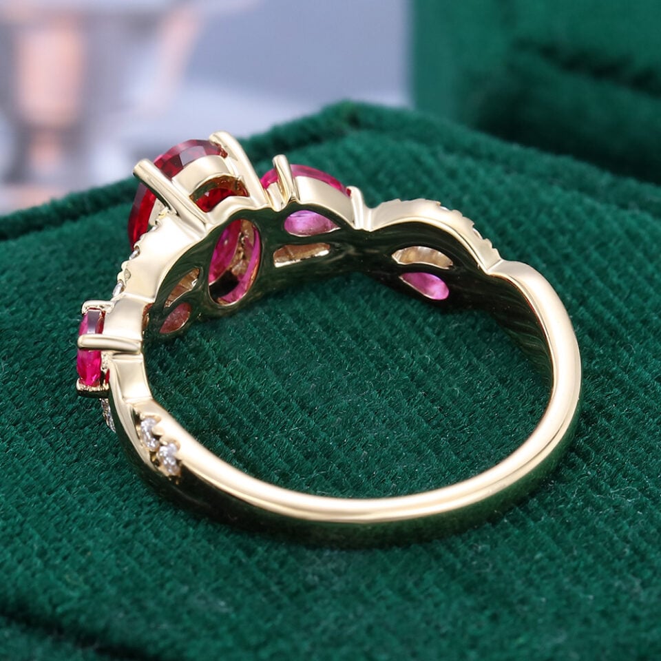 Oval Cut Ruby Engagement Ring With Unique Twisted Shank (10)