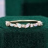 Patchwork Natural Opal And Diamond Wedding Band Half Eternity Stacking Ring (2)