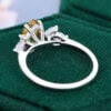 Pear Cut Citrine Engagement Ring With Marquise Moissanite Accents (2)