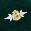 Pear Cut Citrine Engagement Ring With Marquise Moissanite Accents (3)
