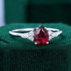 Pear Cut Garnet Engagement Ring For Women (5)