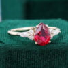 Pear Cut Ruby Engagement Ring With Moissanite Accents (1)
