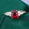 Pear Cut Ruby Engagement Ring With Moissanite Accents (3)