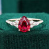 Pear Cut Ruby Engagement Ring With Moissanite Accents (5)