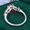 Pear Cut Ruby Engagement Ring With S&P Diamond Blossom (2)
