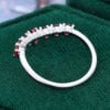 Pear & Round Cut Ruby Curved Wedding Band Stacking Ring (2)