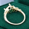 Princess Cut Emerald Engagement Ring With Pavé Cluster Accents (3)