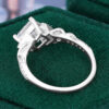 Princess Cut Gray Moissanite Engagement Ring In Matte Finish (6)
