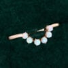 Round Cut Natural Opal Curved Wedding Band Stacking Anniversary Ring (2)