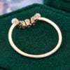 Round Cut Natural Opal Curved Wedding Band Stacking Anniversary Ring (3)