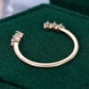 Round Cut Natural Opal Wedding Band Open Stacking Ring (4)